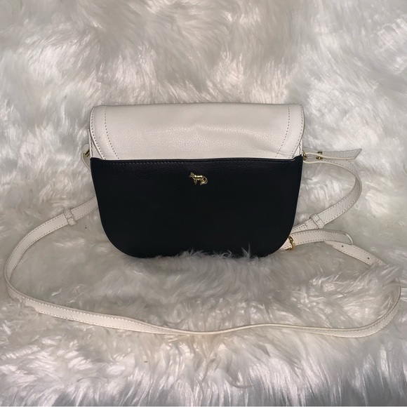 Emma Fox Black/Bone Leather Crossbody - Picture 6 of 16